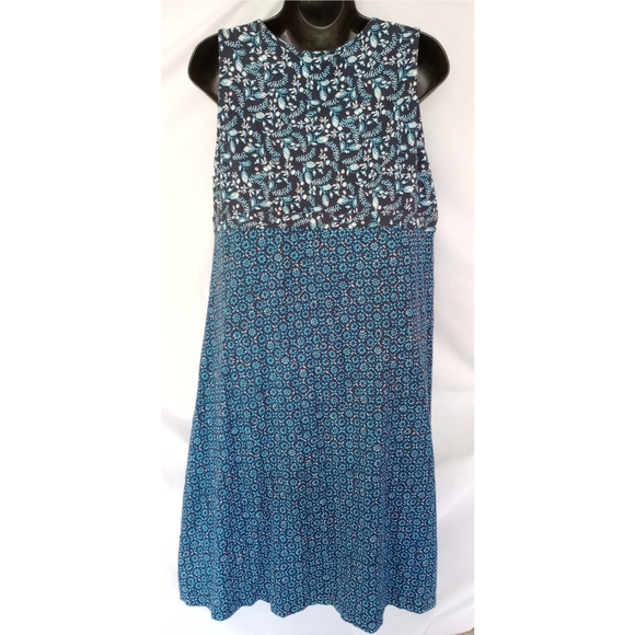 Eddie Bauer▪️Outdoor V-Neck Floral Cotton Sleeveless Dress - Picture 2 of 6